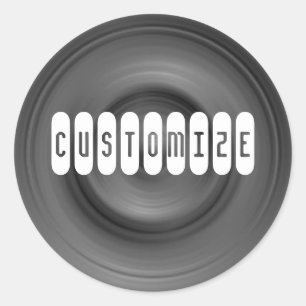 Pegatina Redonda Auto rápido II - Plantilla