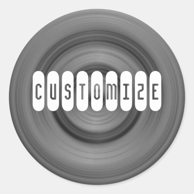 Pegatina Redonda Auto rápido - Plantilla (Anverso)