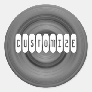 Pegatina Redonda Auto rápido - Plantilla