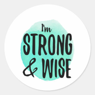 Pegatina Redonda autoaceptación afirmaciones inspiradoras