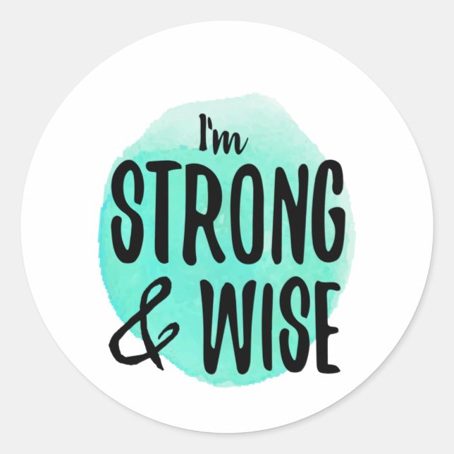 Pegatina Redonda autoaceptación afirmaciones inspiradoras (Anverso)