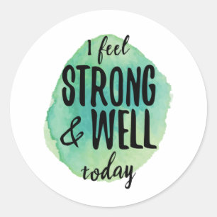 Pegatina Redonda autoaceptación palabras inspiradoras