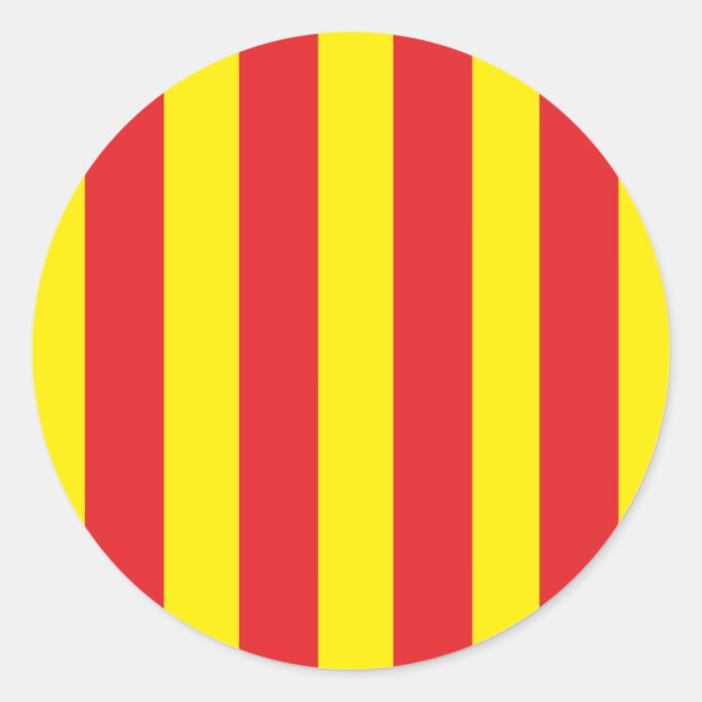 Pegatina Redonda Autoadhesivo Bandera de Provence (Anverso)