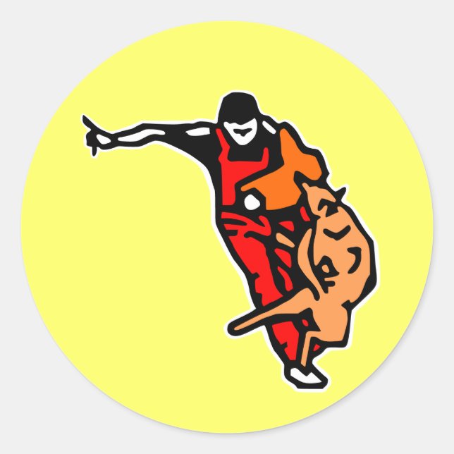 Pegatina Redonda autoadhesivo de Malinas défence2 (Anverso)