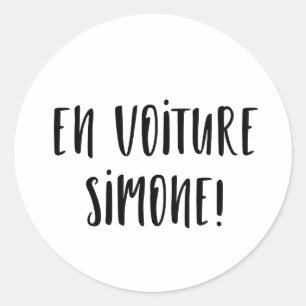 Pegatina Redonda Autoadhesivo en coche Simone