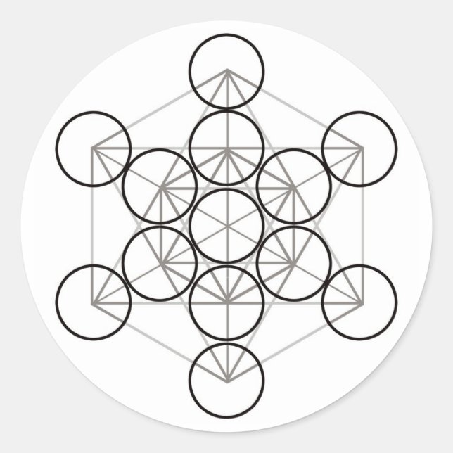 Pegatina Redonda Autoadhesivo Fruta de Vida (Anverso)