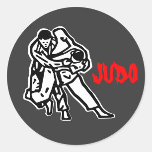 Pegatina Redonda autoadhesivo judo Harai goshi