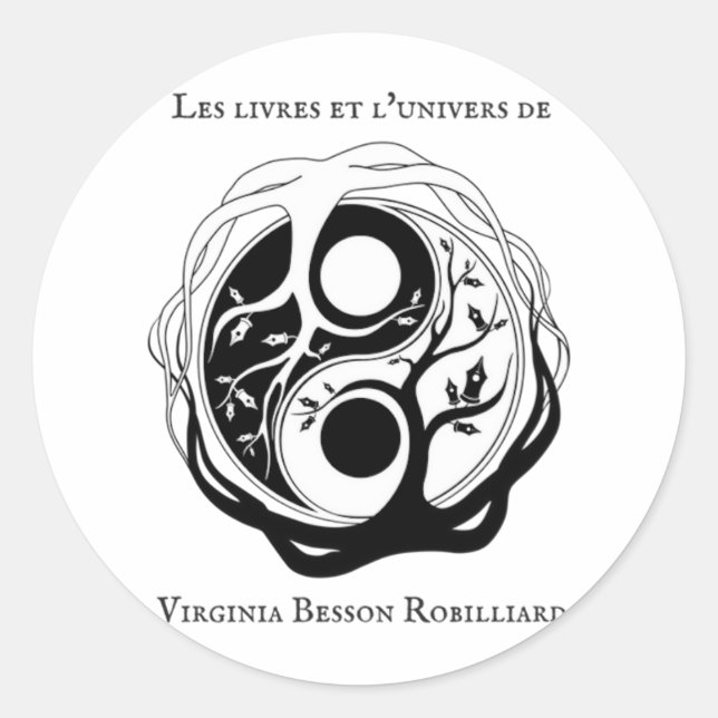 Pegatina Redonda Autoadhesivo Logotipo (Anverso)