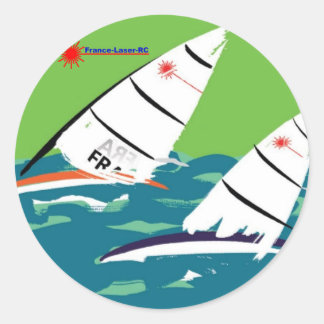 Pegatina Redonda Autoadhesivos Arte Francia Láser RC