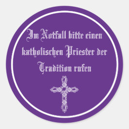 Pegatina Redonda Autoaufkleber für den Notfall