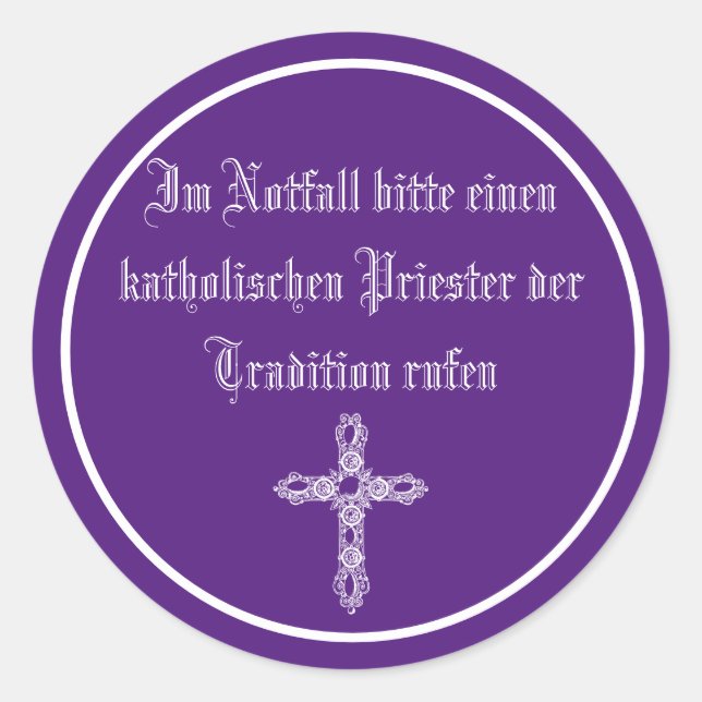 Pegatina Redonda Autoaufkleber für den Notfall (Anverso)