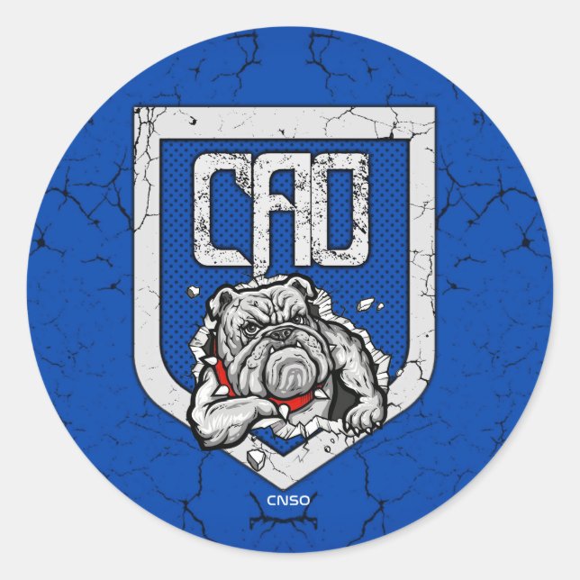 PEGATINA REDONDA AUTOCOLLANT CAO (Anverso)