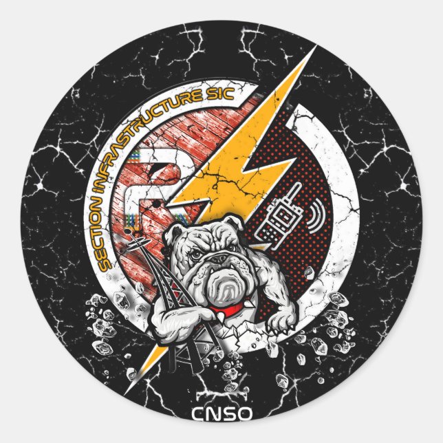 PEGATINA REDONDA AUTOCOLLANT INFRA (Anverso)