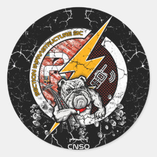 PEGATINA REDONDA AUTOCOLLANT INFRA