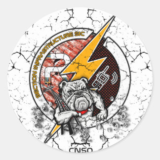 PEGATINA REDONDA AUTOCOLLANT INFRA BLANC