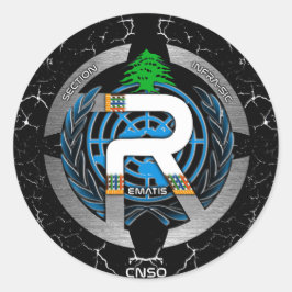 PEGATINA REDONDA AUTOCOLLANT REMAT ONU