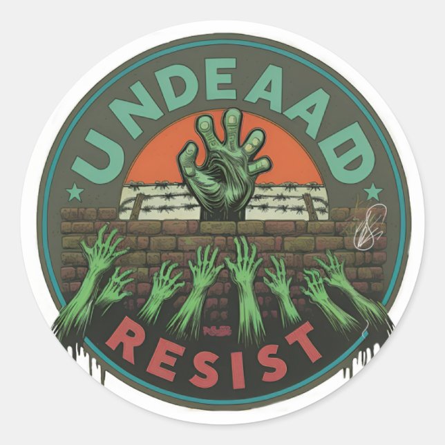 Pegatina Redonda Autocollant UR Vintage (Anverso)