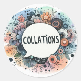 Pegatina Redonda Autocollants ronds classiques