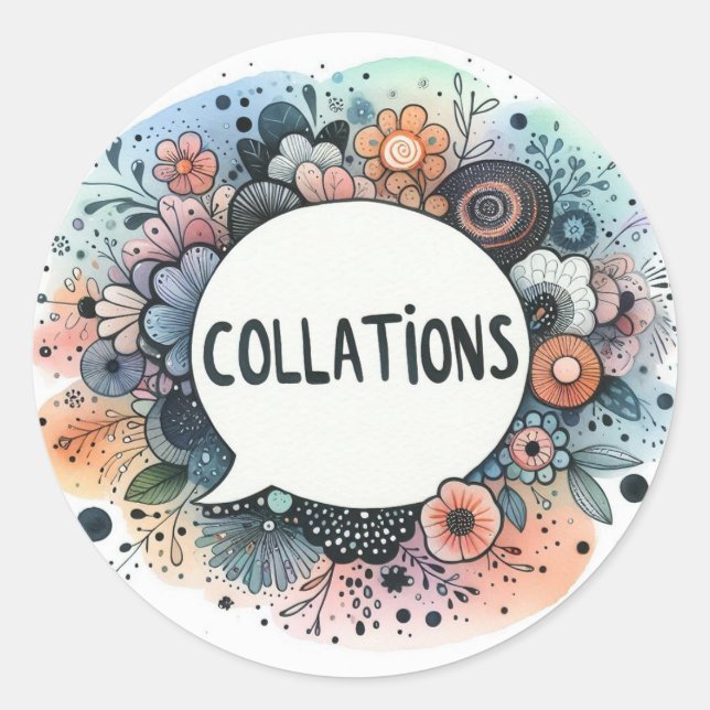 Pegatina Redonda Autocollants ronds classiques (Anverso)