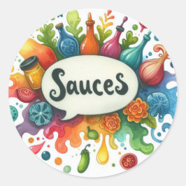 Pegatina Redonda Autocollants ronds classiques