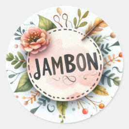 Pegatina Redonda Autocollants ronds classiques