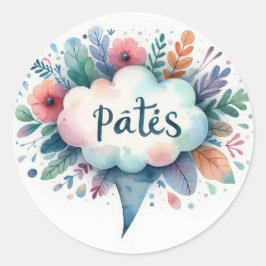 Pegatina Redonda Autocollants ronds classiques (Pâtés)