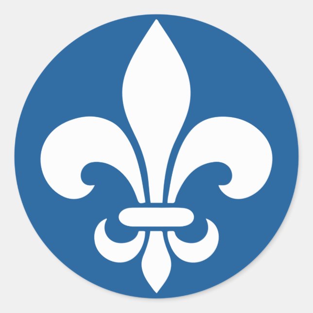 Pegatina Redonda AutocollantX20 Flor de lis francés metal antiguo (Anverso)