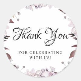 Pegatina Redonda Autumant Elegant Purple Foliage Gracias