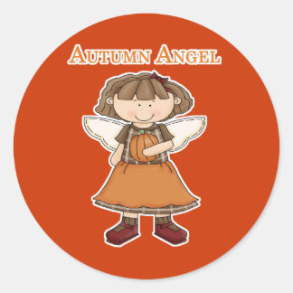 Pegatina Redonda Autumn Angel