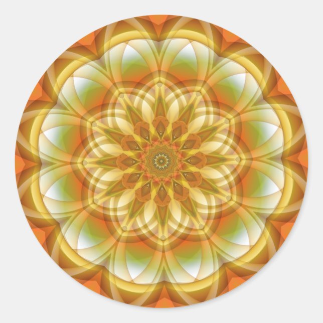 Pegatina Redonda Autumn Kaleidoscope (Anverso)