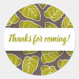 Pegatina Redonda Autumn Leaves Gracias