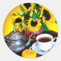 Autumn Tea Service con girasoles
