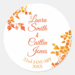 Pegatina Redonda Autumnal