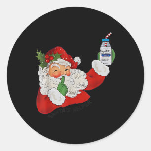 Pegatina Redonda Auxiliar de Santa Cruz Icu Propofol Enfermera Farm