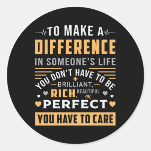 Pegatina Redonda Auxiliar médico Médica de enfermería en el hospita