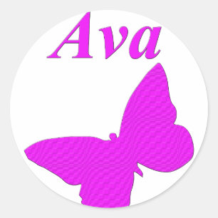 Pegatina Redonda Ava