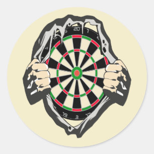 Pegatina Redonda Avance hacia el Bullseye - Ultimate Dartboard