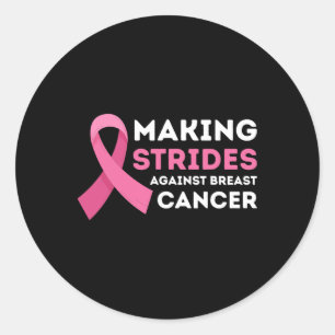 Pegatina Redonda Avances en contra del cáncer de mama