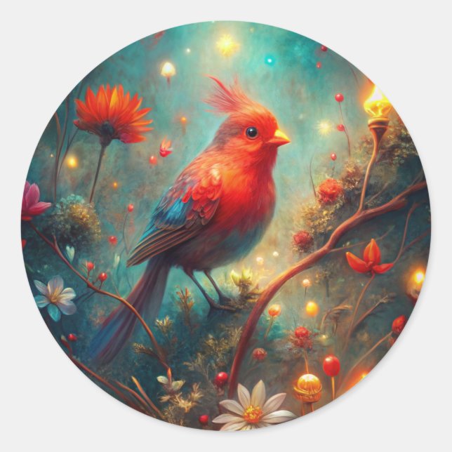 Pegatina Redonda Ave Cuta (Anverso)