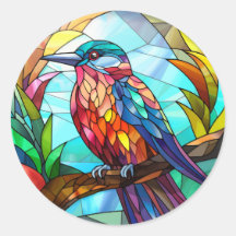 Ave Kingfisher de vidrio templado dulce