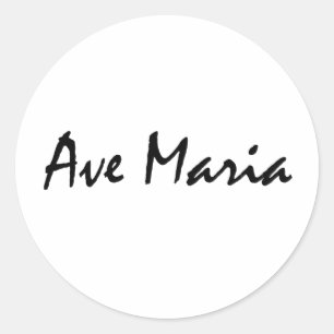 Pegatina Redonda Ave Maria
