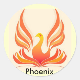 Pegatina Redonda Ave Phoenix