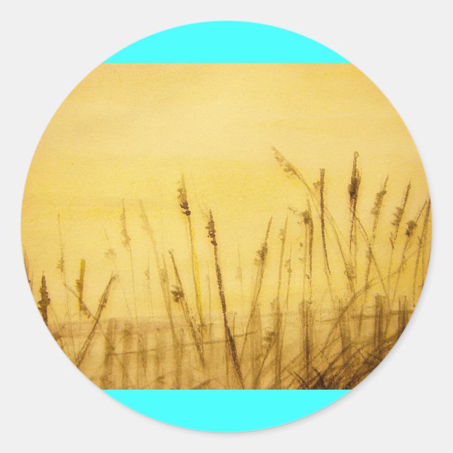 Pegatina Redonda avena marina (Anverso)