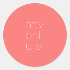 Pegatina Redonda Aventura