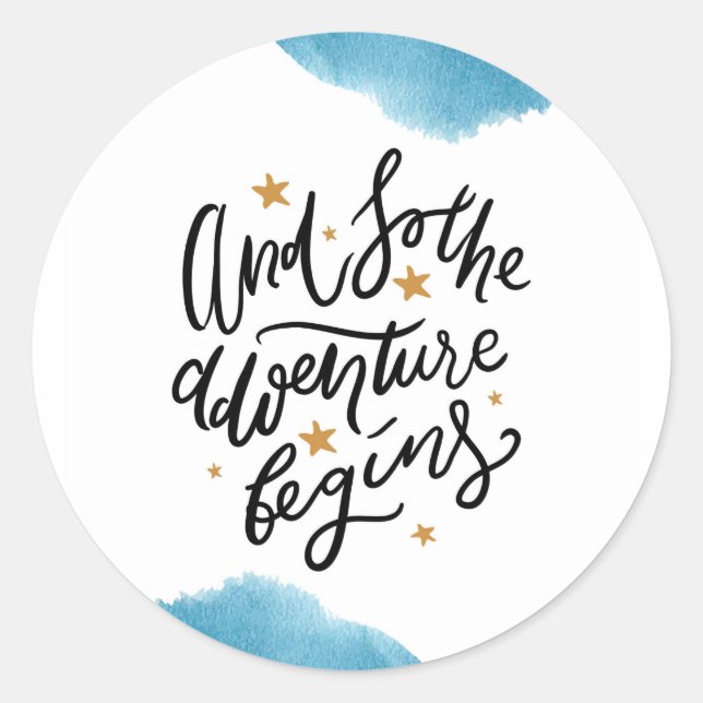 Pegatina Redonda Aventura (Anverso)