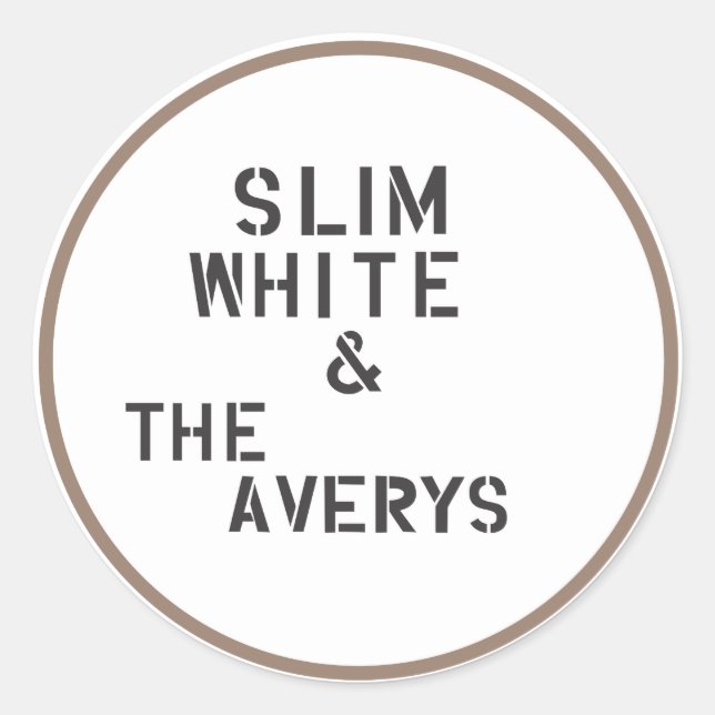 Pegatina Redonda Averys pegatinas (hoja de 6) (Anverso)