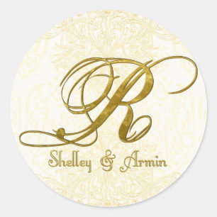 Pegatina Redonda Aves azules de la felicidad