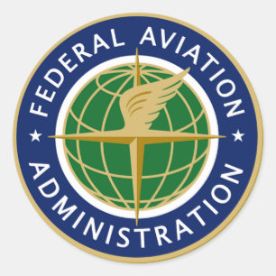 PEGATINA REDONDA AVIACIÓN FEDERAL DE FAA