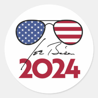 Pegatina Redonda Aviadores Joe Biden 2024