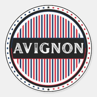 Pegatina Redonda Avignon City Pride Emblem – French Identity